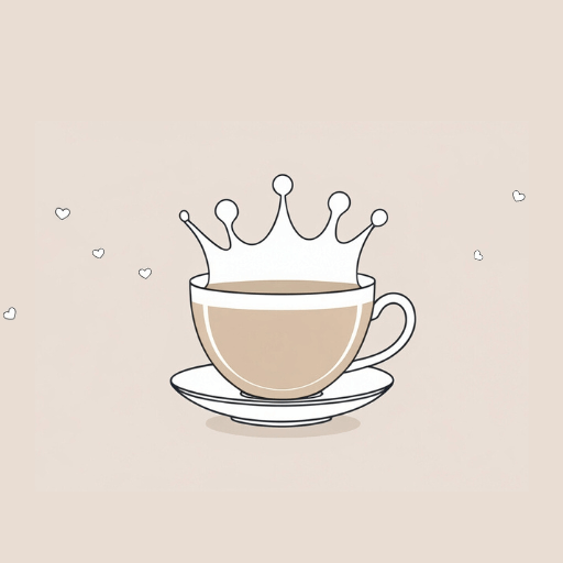 ミルククラウンがほとばしるティーカップ(「ととの己」モチーフ)イラスト